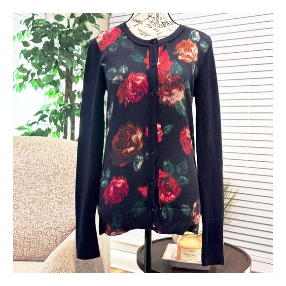 Merona Women’s Floral Print Cardigan Sweater. S/P - Picture 11 of 11